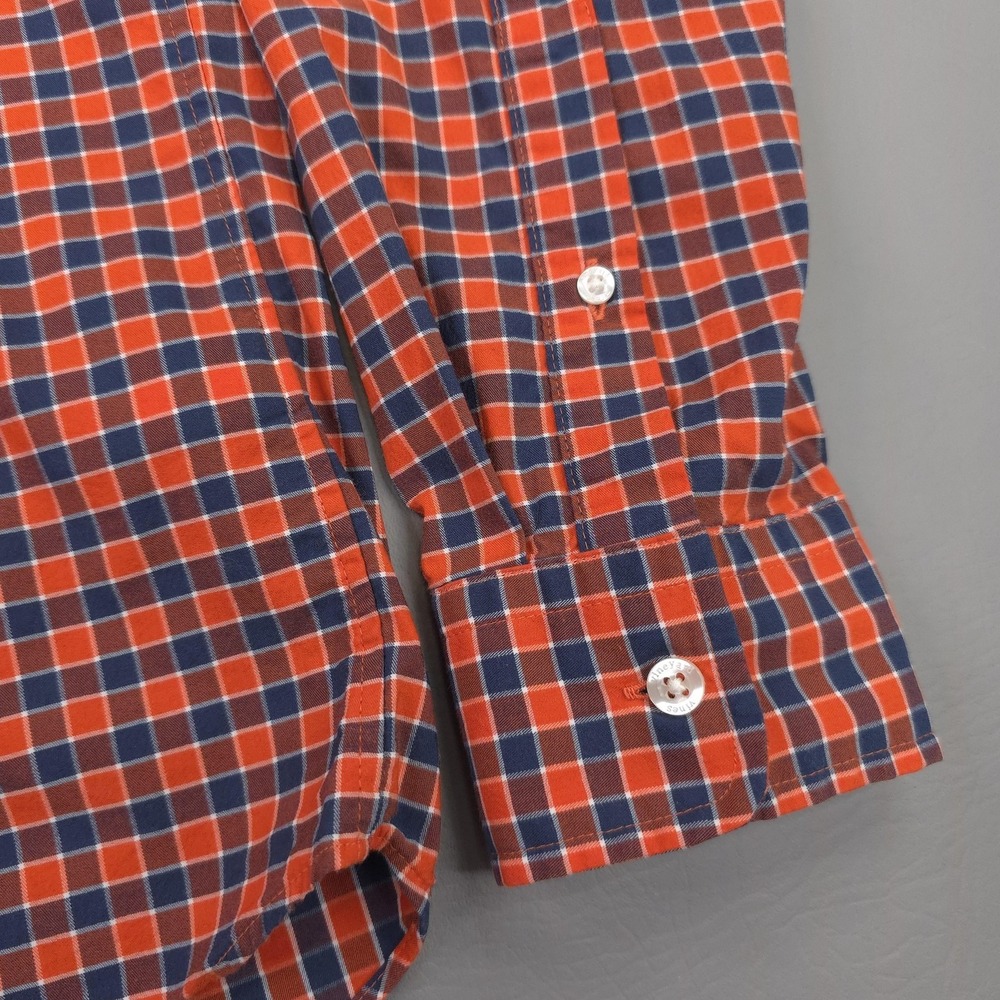 Vineyard Vines Shirt Men Small Orange Check Long Sleeve Brrr Cooling Stretch OTG - Picture 4 of 12